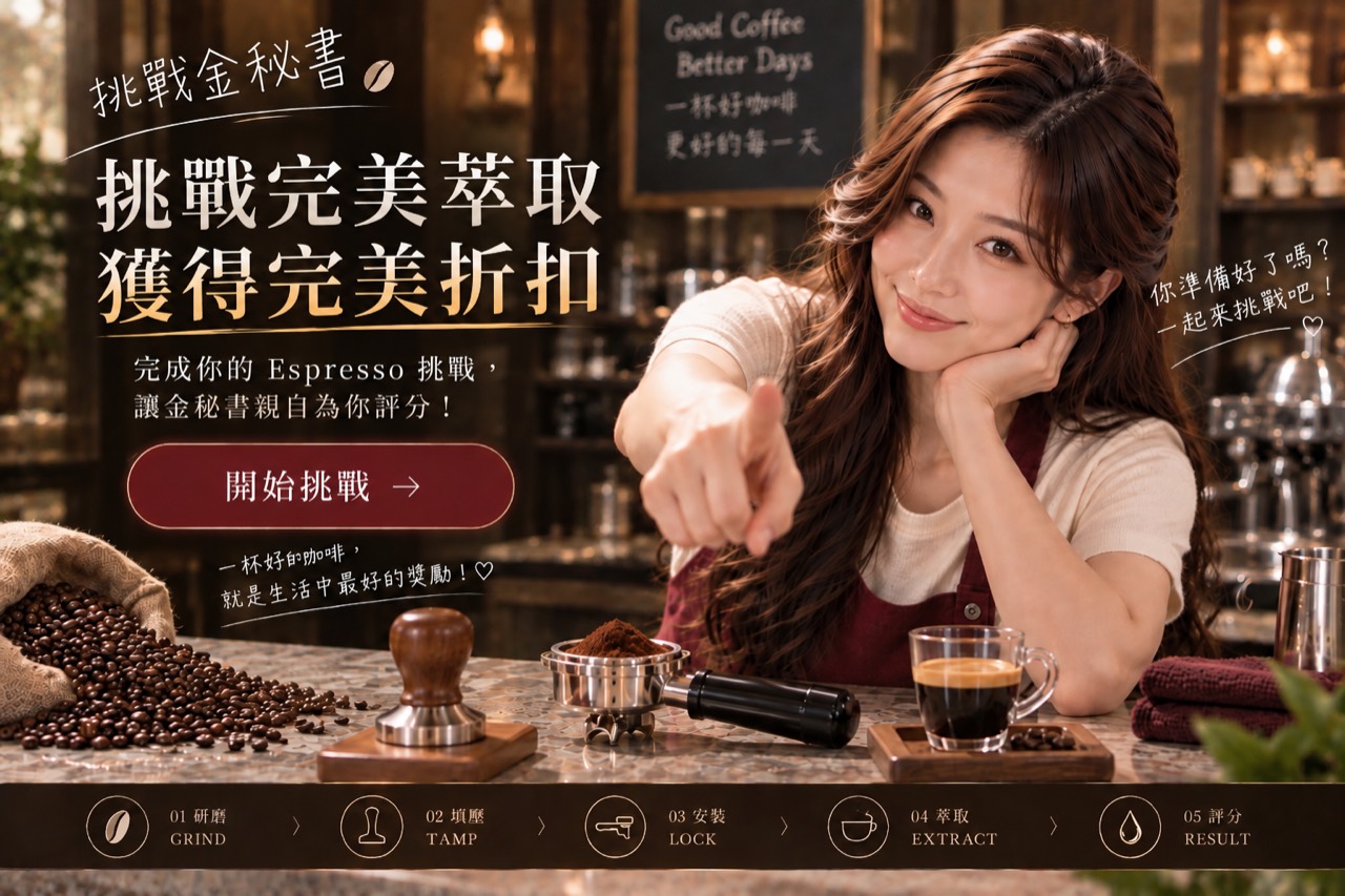金秘書邀請你挑戰義式濃縮咖啡